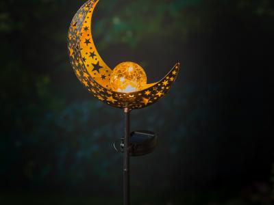 Sun & Moon Crackle Solar Stake