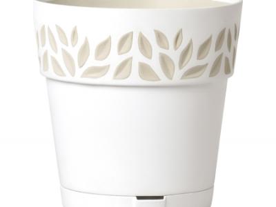 LEAF POT 9.9" WHITE