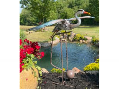 Flying Blue Heron Large